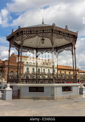 Famous Plaza de Cervantes in Alcala de Henares, Spain Stock Photo