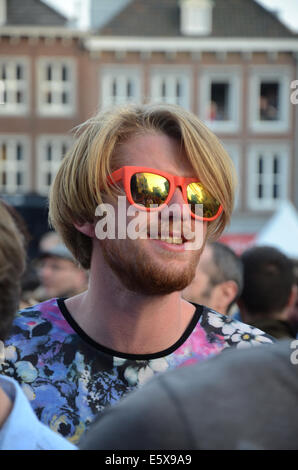 happy person at Festival of Liberty Roermond Holland Stock Photo