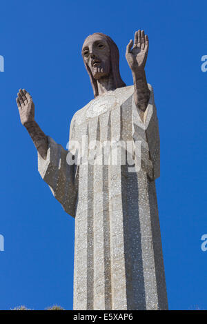 Huge stone sculpture of Christ of Otero in Palencia, Spain Stock Photo