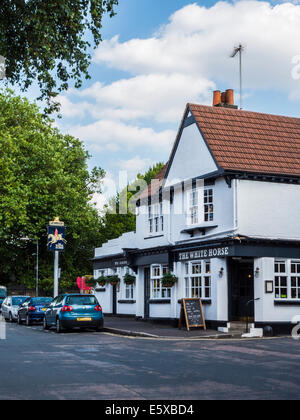 Interior of the Old White Horse pub, Baldock, Hertfordshire, UK Stock ...