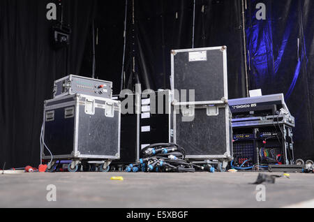 stage equipment at concert Stock Photo