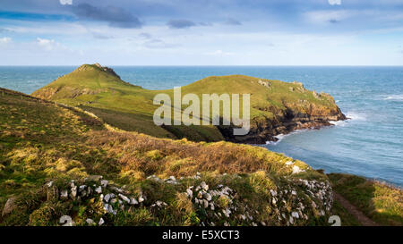 The South West Coast path at The Rumps Point near Polzeath Cornwall England UK Europe Stock Photo