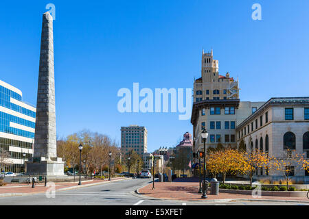 Pack Square in downtown Asheville, North Carolina, USA Stock Photo