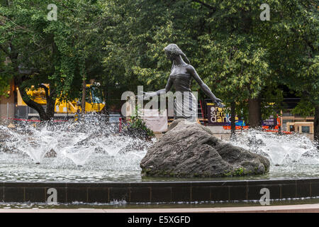 The Source statue and fountain, Rice Park, St Paul, Minnesota, USA. Stock Photo