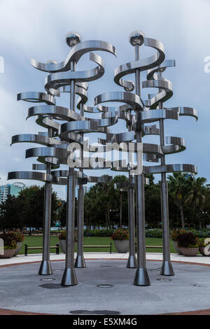 Metal Sculpture, Orlando FL Stock Photo
