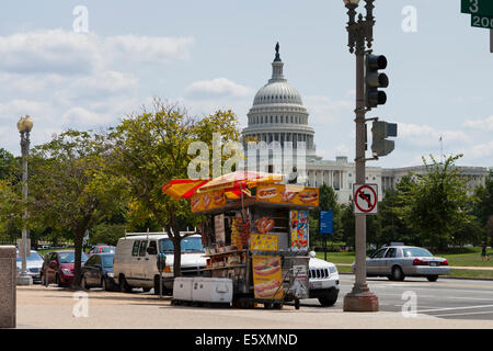 Hot dog vendor - Washington, DC USA Stock Photo