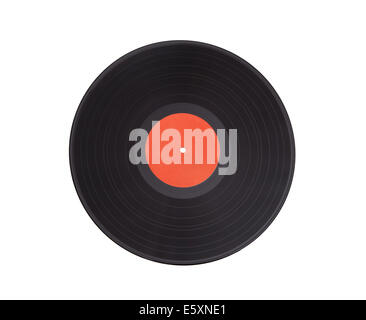 Black Vinyl Record Lp Album Disc Isolated Long Play Disk With Blank Label  In Red Stock Photo - Download Image Now - iStock