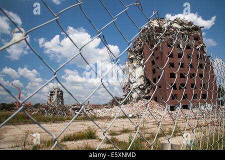 Detroit, Michigan - Demolition of the Brewster-Douglass public housing projects. Stock Photo
