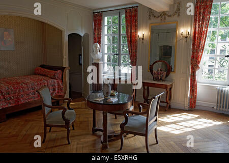 Living room from the 19th century, Musee Flaubert et d'Histoire de la Médicine, Rouen, Seine-Maritime, Upper Normandy, France Stock Photo