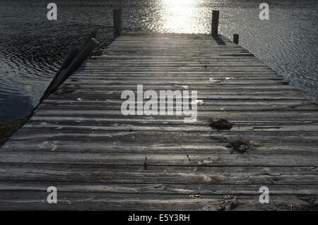 an old wharf in Atlantic Canada Stock Photo