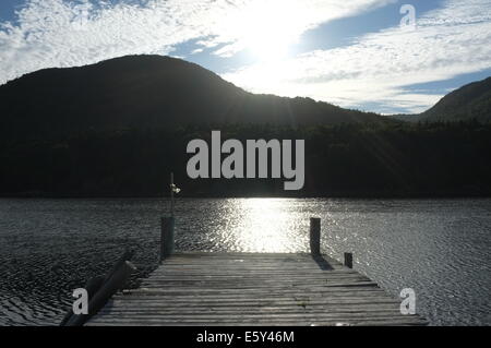 an old wharf in Atlantic Canada Stock Photo