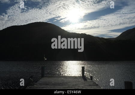 an old wharf in Atlantic Canada Stock Photo