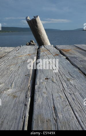 an old wharf in Atlantic Canada Stock Photo