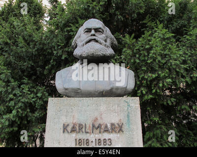 Bust of Karl Marx in Berlin, Germany. Stock Photo