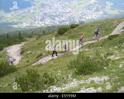 Tyrolean mountains near Seefeld village July 2014 Stock Photo