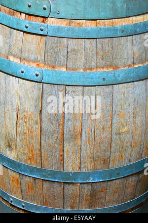 Old barrel background Stock Photo