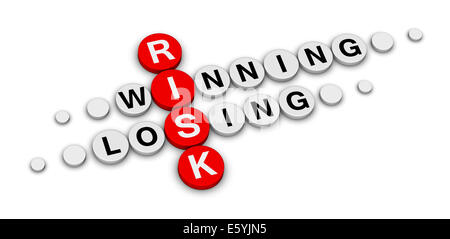 risk win or lose crossword Stock Photo