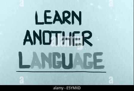 Learn Another Language Concept Stock Photo