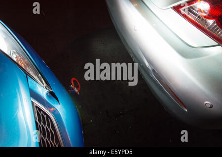 Two cars in accident Stock Photo