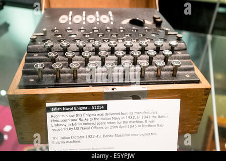 An Italian Naval Enigma machine (A1214) made in 1932 and once owned by ...