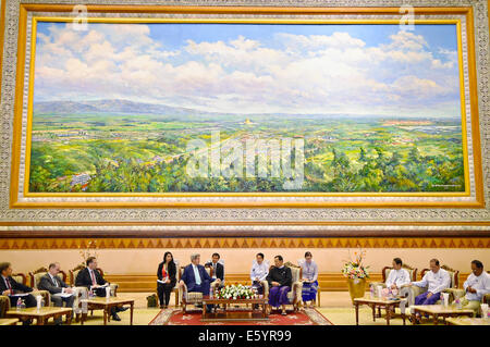 Secretary Kerry Meets Burmese Parliamentary Speaker Shwe Mann Stock