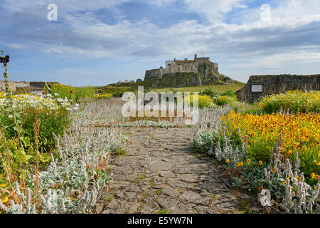 Gertrude Jekyll's garden on Lindisfarne Stock Photo