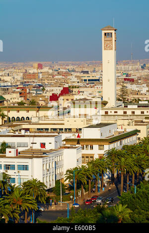 Morocco, Casablanca, Mohammed V square, Wilaya (ex city hall), 1937, Marius Boyer architect Stock Photo