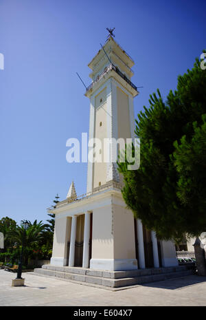 Zante, Greece - Zakynthos town, St Dionysos cathedral church. Belltower. Stock Photo