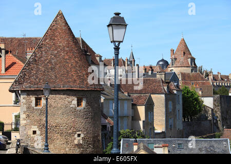 Rooftops in Avallon, Burgundy France Stock Photo