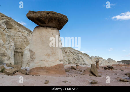 Three color toadstool, Paria Rimrocks, Grand Staircase-Escalante National Monuments, Utah Stock Photo