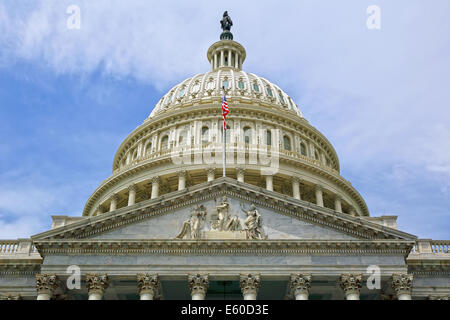 Washington DC, Capitol Building, close up view. USA Stock Photo