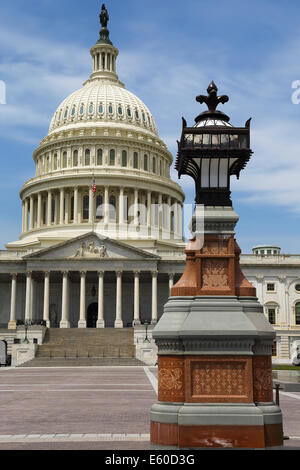 Street lamp in the square at the Capitol Building, Washington, DC, USA. Stock Photo
