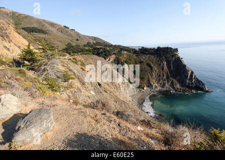 Coastal view from Pacific Highway 1, California, USA Stock Photo