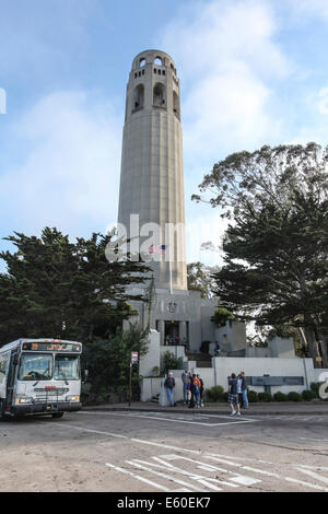 Coit Tower, San Francisco, CA, USA Stock Photo