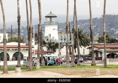 United States, California, Santa Barbara, Historical lighthouse. Stock Photo