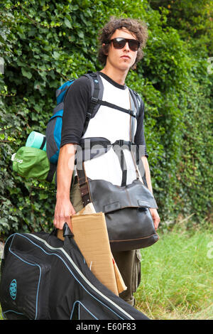A gap year student travelling in the U.K. Stock Photo