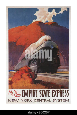 1930's vintage American railway poster Empire State Express Stock Photo