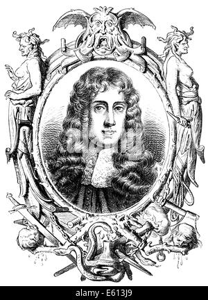 George Jeffreys, 1st Baron Jeffreys of Wem, The Hanging Judge, 1645-1689, a Welsh judge, Lord Chancellor, George Jeffreys, Stock Photo