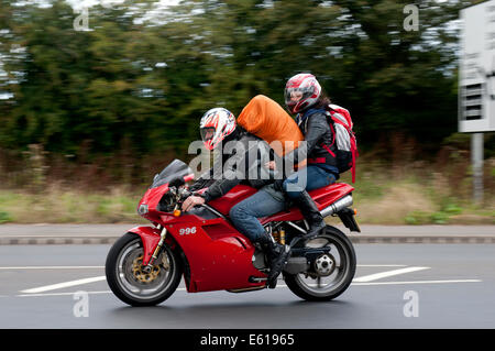 Ducati 996 motorcycle at speed Stock Photo
