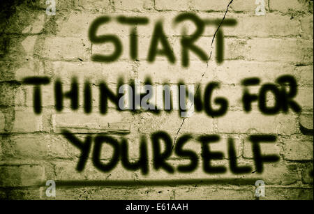 Start Thinking For Yourself Concept Stock Photo