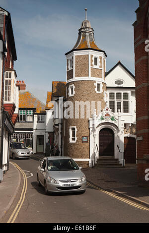 UK England, Dorset, Lyme Regis. Bridge Street, Guildhall building Stock Photo