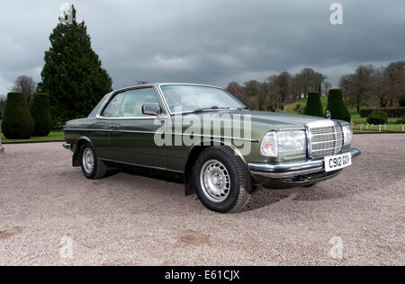 1980 Mercedes 280CE W123 E Class coupe luxury German car driving Stock Photo