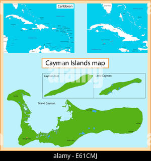 Cayman Islands map Stock Photo