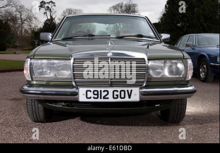 1980 Mercedes 280CE W123 E Class coupe luxury German car driving Stock Photo