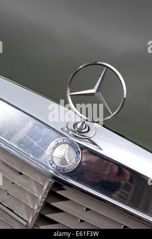 1980 Mercedes 280CE W123 E Class coupe luxury German car driving Stock Photo