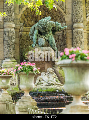 The Medicis Fountain in the Luxembourg Garden Paris France. Stock Photo