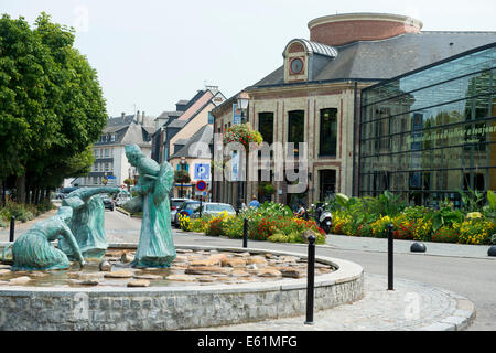 Office de Tourisme and Bibliotheque in Honfleur, Normandy France Europe Stock Photo