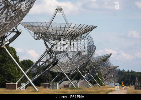 Radio observatory (Westerbork Synthesis Radio Telescope) at Hooghalen in the province of Drenthe in the Netherlands Stock Photo