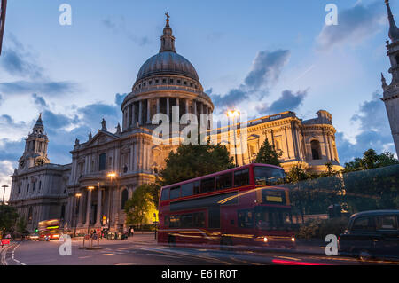 St Paul's cathedral in London at twilight, United Kingdom Stock Photo