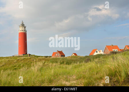 Red lighthouse, De Cocksdorp, Texel Island, West Frisian Islands, the Netherlands Stock Photo